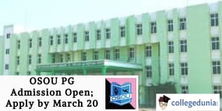 OSOU PG Admission Open; Apply by March 20